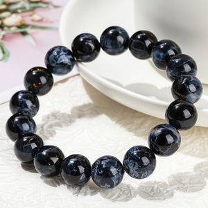 JD-Bracelets élastiques simples faits à la main en pierre naturelle pierre de <span class=keywords><strong>Peter</strong></span> Pietersite, perles rondes - Product Image 2