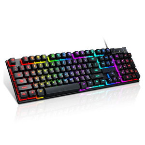 Mixed Backlit Gaming <span class=keywords><strong>Keyboard</strong></span> Benutzer definierte Tasten Neue USB-Schnitts telle Multi-Anti-Ghost ing Case für Laptops - Product Image 4