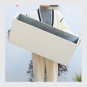 Factory Price Customization Modern Design Resin Garden Planters Plastic <strong>Large</strong> Rectangular Garden <strong>Pots</strong> Vegetable <strong>Flowers</strong> <strong>Pots</strong> - Product Image 4