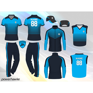 Camisetas elásticas de equipo de críquet para hombre personalizadas con cuello disponible a precio razonable - Product Image 2