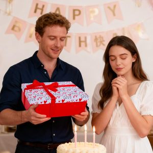 Boîte cadeau de luxe épaisse en forme de cœur rouge vide avec couvercle, 25x18x9cm, pour cadeaux, anniversaire, mariage, Saint-Valentin - Product Image 6