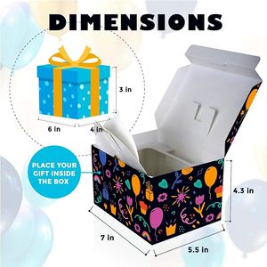 DIY взрывающаяся конфетти-перерабатываемая бумажная Подарочная коробка с тиснением на юбилеи дни рождения-праздничное дополнение к любому празднику - Product Image 1