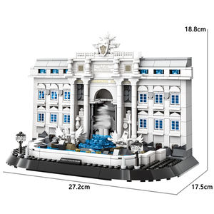 Wange 4212, Bloques de Construcción de la Fuente de Trevi de Roma, Italia, Modelo de Adorno, Juego de Bloques de Construcción de Plástico Educativos, Venta al Por Mayor - Product Image 4