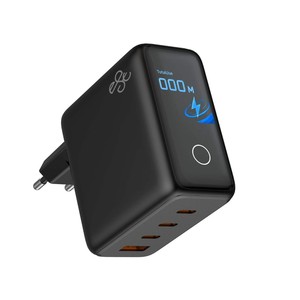 Cargador GaN de 140W con Múltiples Puertos, Pantalla Digital, Enchufe Europeo Plegable, USB C y USB A para Laptop y Teléfono - Product Image 4
