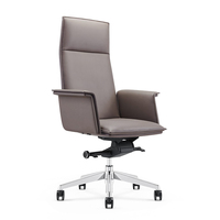 Chaise moderne de patron de direction Chaise de bureau élévatrice en cuir à dossier haut avec design ergonomique Chaise de conférence en tissu