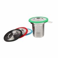 Infuseur à thé en verre borosilicate sans plomb de 12 oz, tasse à thé en verre avec infuseur amovible et couvercle en verre