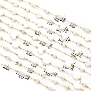 Cadenas <span class=keywords><strong>de</strong></span> cuentas <span class=keywords><strong>de</strong></span> acero inoxidable con forma <span class=keywords><strong>de</strong></span> corazón, flores, luna, estrella y conchas marinas para la fabricación <span class=keywords><strong>de</strong></span> joyería, accesorios y piezas al por mayor. - Product Image 3