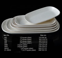 Vaisselle de restaurant incassable, logo personnalisé, assiette ovale en mélamine blanche de 9,5 pouces