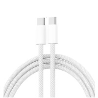 Chargeur rapide tressé en nylon PD60W charge rapide câble C à C type-c à USB-C câble de données USB pour 15/16 avec téléphone portable