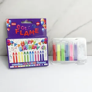 Fabriek Populaire Hot Selling Hoge Kwaliteit Verjaardagstaart Decoratie Kleurrijke Vlam Kaars Magic Kolom Kleine Kaars