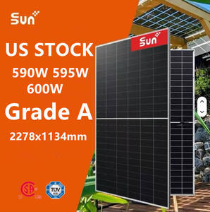 Módulos Fotovoltaicos Monocristalinos Bifaciales SUNPLUS de 590W 595W 600W, Confiables, para Almacenes, Stock en EE. UU. - Product Image 1