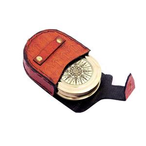 Top Choice Handcrafted <b>Antique</b> Brass <b>Compass</b> with Decorative Top Working Needle Sturdy Base Travel Collectible Showpiece Use - Product Image 3
