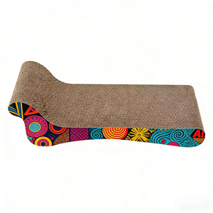 Direkt vom Hersteller Moderner Umweltfreundlicher Wellpappe-Katzenkratzer Hochdichte Verstärkte Platte Langlebig Sauber 2-in-1 Kratzer-Bett - Product Image 1