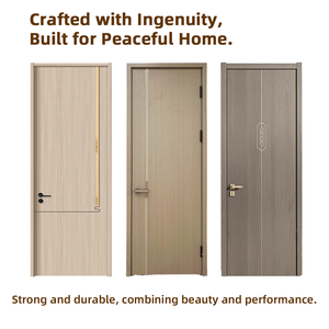 Vente directe du fabricant, portes intérieures en bois mélaminé insonorisées et imperméables, designs simples, portes <span class=keywords><strong>d</strong></span>'entrée pour hôtel, chambre à coucher - Product Image 2