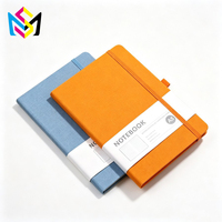 Carnet A5 multicolore à motif marbré, imprimé UV, logo doré, fermeture élastique, couverture rigide, pages anti-transfert, papeterie