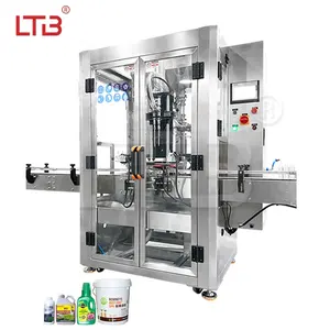 Ligne de production de machine de capsulage remplissante de double tête de pompe péristaltique de cosmétiques entièrement automatique