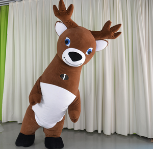 Costume de mascotte du Père Noël à <span class=keywords><strong>barbe</strong></span> moelleuse pour spectacle de Noël, défilé de centre commercial et fête d'enfants - Product Image 6