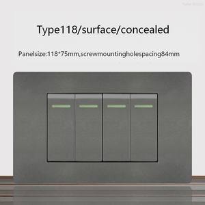 Interruptor de luz eléctrico estándar general 1/2/3 para hotel, interruptor de enchufe de pared, enchufe de pared eléctrico doméstico - Product Image 6