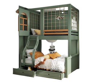 Litera moderna <span class=keywords><strong>de</strong></span> madera maciza para niños <span class=keywords><strong>de</strong></span> dos capas, Castillo <span class=keywords><strong>de</strong></span> princesa, casa <span class=keywords><strong>de</strong></span> árbol, dormitorio, cama, 2025 - Product Image 1