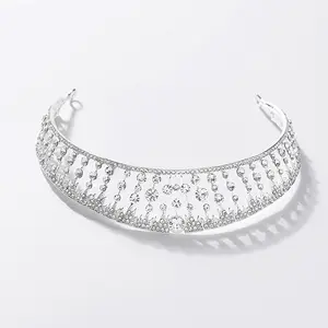 Bridal Crown Koreaanse Prinses Strass Kroon Trouwjurk Modellering Accessoires Bruids Hoofddeksel Kronen En Tiara 'S Bruiloft