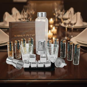 Kit para Hacer Whisky con Especias, Botella de Whisky y Vaso de Chupito, Kit de Infusión de Alcohol para Elaborar Whisky Casero con Sabor Personalizado - Product Image 2