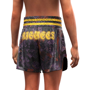 Pantalones Cortos de MMA Personalizados con Impresión Digital, Transpirables, de Secado Rápido, Elásticos, con Logotipo Delantero y Trasero, Cordón Ajustable, para Artes Marciales, Unisex, Adultos - Product Image 2