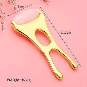 Offre Spéciale : Rouleau de massage en quartz rose et outil de soin du visage en métal pour le nez et le lifting – Outils de beauté pour raffermir la peau et la soigner - Product Image 4