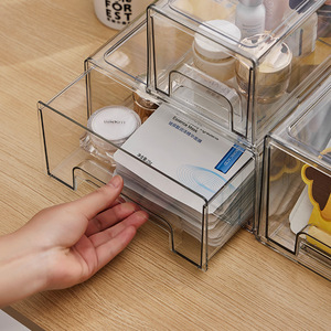 Acrylic Cosmetic Storage <b>Box</b> With Drawers Stackable Multi Layer Skin Care Organizer Transparent <b>Makeup</b> Organizer - Product Image 2