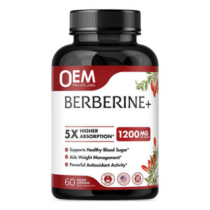 Cápsulas de Berberina HCL Pura al 98% de 1200mg OEM, Suplemento Natural para Adultos para un Control de Peso Saludable y Apoyo Inmunológico - Product Image 1