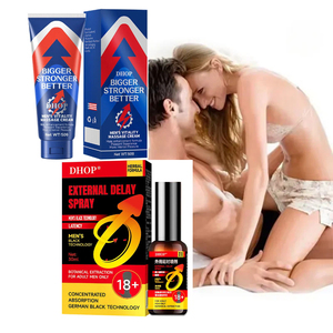男性用携帯型天然成分配合持続性遅延クリーム＆スプレー増強セット 大人向け商品 性能力向上 - Product Image 1