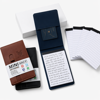 Carnet de notes A7 en cuir PU rechargeable avec stylo, couverture tête de cerf, pages lignées format poche, journal, cadeau de bureau