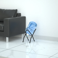 Fontaine à boire de camping pliable simple gallon distributeur de bouteille d'eau support de support avec robinet de buse anti-poussière