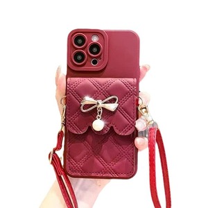 เคสโทรศัพท์หนังรูปโบว์ผีเสื้อพร้อมสายคล้องสำหรับ <span class=keywords><strong>iPhone</strong></span> 17 16 15 14 13 12 PRO MAX กระเป๋าใส่เหรียญเคสโทรศัพท์สำหรับ <span class=keywords><strong>Apple</strong></span> - Product Image 3