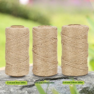 Hilo de cáñamo tipo eje, cuerda para manualidades, materiales DIY, cuerda gruesa y fina para decoración de paredes con rejillas tejidas a mano, etiquetas de red, cuerda para atar. - Product Image 3