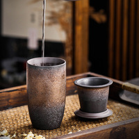 Tasse à thé en céramique 225ML avec infuseur et couvercle Tasse à thé infuseur lavable au lave-vaisselle et au micro-ondes avec passoire