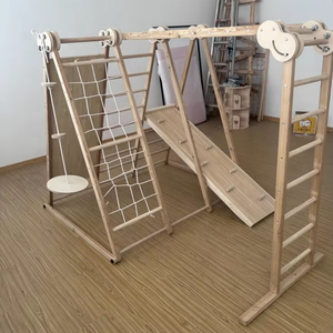 Palestra per bambini al coperto nella giungla con parete svedese e struttura di arrampicata <span class=keywords><strong>Fun</strong></span> <span class=keywords><strong>House</strong></span> per giocare attività scolastiche modello di triangolo Pickler - Product Image 3