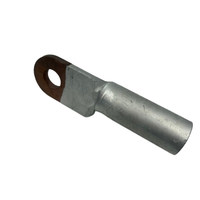 Connecteurs de transition bimétalliques carrés plats en cuivre-aluminium (Cu Al) à sertir, plaqués étain, extrémités soudées par friction