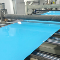 Panneaux en polycarbonate opaque bleu sur mesure pour usage industriel, épaisseur 1-20 mm, taille 4x8 pieds, pour toiture, hôpital, hôtel, entrepôt, parc