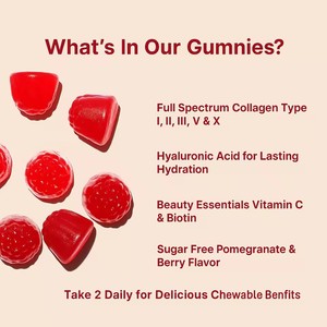 Gomitas de Colágeno Múltiple con Biotina, Vitamina C y Ácido Hialurónico para Piel, Cabello y Uñas - Product Image 4