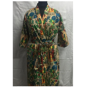 Kahlo Print Cotton Robes Eco-Friendly Casual Beach Dress with Lace Decoration Natural Waistline Fashion - Product Image 1