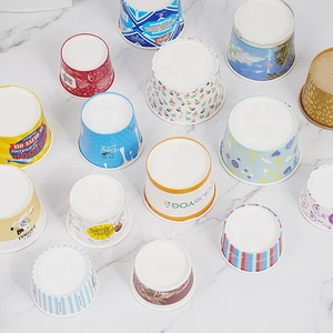 Sinh học các tông EcoFriendly thực phẩm an toàn Lớp giấy trực tiếp bán tùy chỉnh in <span class=keywords><strong>Ice</strong></span> <span class=keywords><strong>Cream</strong></span> bồn tắm cốc pint với nắp - Product Image 4