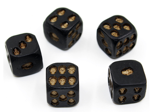 D6 Dice Uống Trò Chơi 5 cái/bộ 6 Bên Nhựa Đen Dice Cho Halloween Đảng 18Mm D6 Dice - Product Image 6