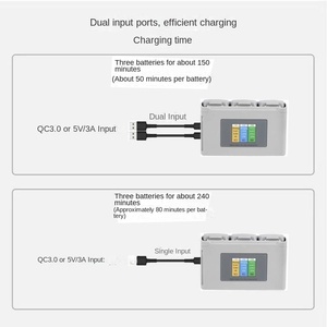 Hub de Plástico Recargable Bidireccional con Pantalla Digital a Color de Tres Vías para Accesorios de Dron <span class=keywords><strong>Mavic</strong></span> 3 - Product Image 1