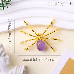 Figuras de Araña de Cristal Pulido, Tallados de Animales en Piedra Curativa, Venta al por Mayor para Decoración - Product Image 2