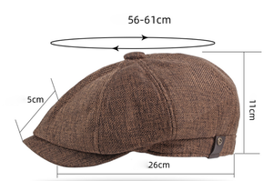 Hombres Mujeres Lino-Look Newsboy Gorra plana 8 Panel Ivy Cabbie Paperboy Sombrero Transpirable Verano Gatsby Ivy Irish Pesca Sombreros - Product Image 2