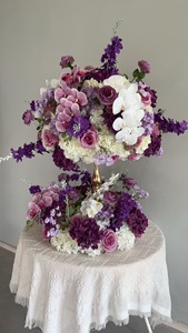 A-FB093 Wholesale Artificial Silk 60cm <b>Flower</b> Ball Silk Green and White Ball Center Piece Artificial <b>Flower</b> Ball - Product Image 6