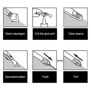 <span class=keywords><strong>Kit</strong></span> de 3 spatules en silicone pour <span class=keywords><strong>calfeutrage</strong></span>, jointoiement et finition, outils de nettoyage et de finition pour produits d'étanchéité - Product Image 2