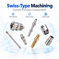 Pièces tournées CNC de type suisse personnalisées, composants de précision en acier inoxydable, service d'usinage OEM