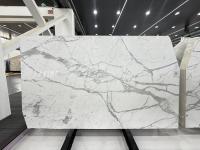 PAIA Marbre Blanc Calacatta Veiné Naturel Intemporel Unique Écologique Durable Imperméable Moderne Poli Grande Dalle Intérieur