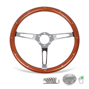 Volante de Madera CNSPEED de 15 Pulgadas, 6 Orificios, 3 Radios, para Autos Clásicos - Product Image 3